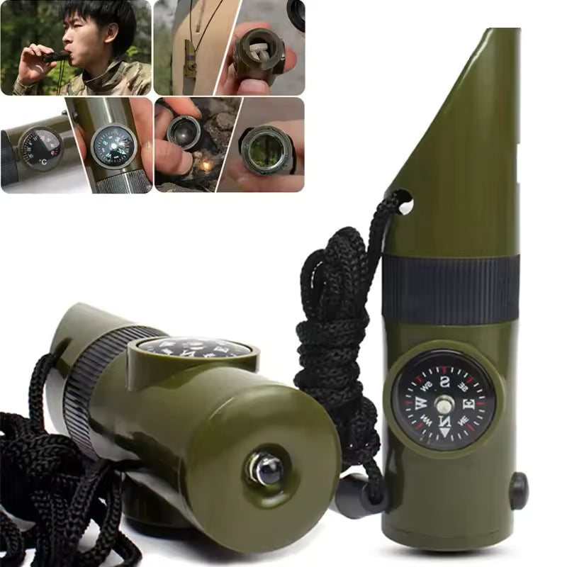 Kit de Supervivencia Multifunción 5 en 1 para Senderismo y Aventura
