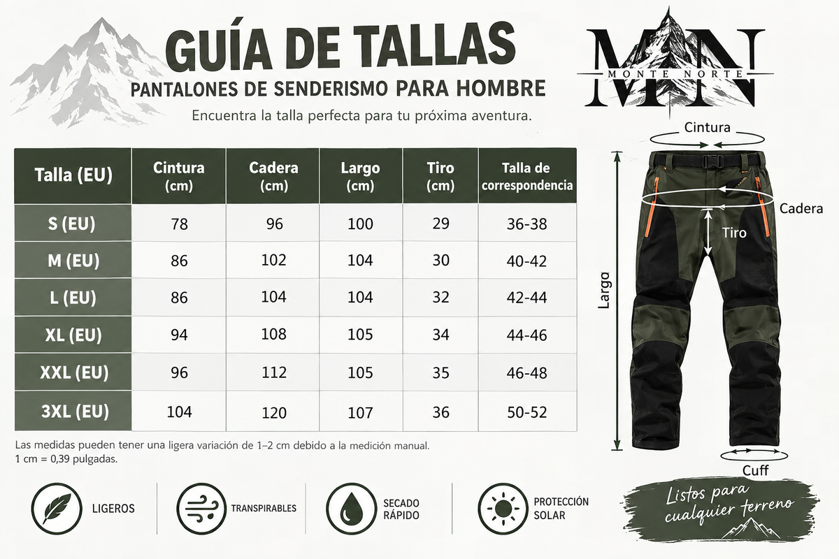 Pantalones Trekking Impermeables - Rápido Secado Transpirables