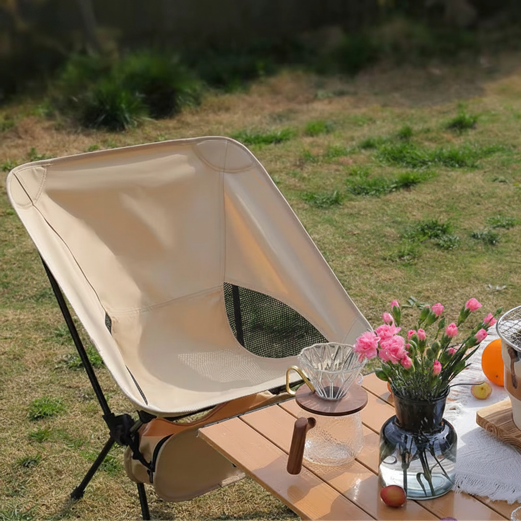 Silla Táctica Camping Plegable con Respaldo - Ultraligera