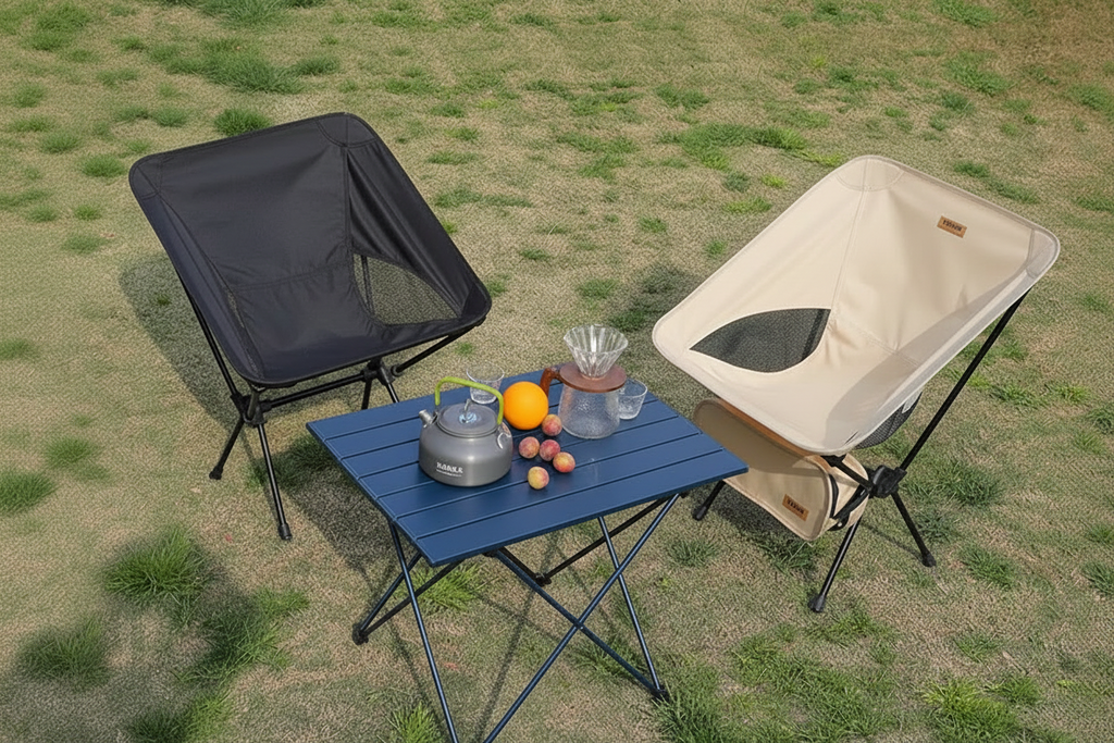Silla Táctica Camping Plegable con Respaldo - Ultraligera