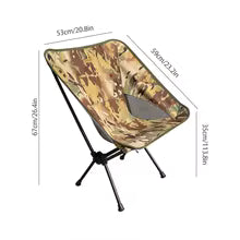 Silla Táctica Camping Plegable con Respaldo - Ultraligera